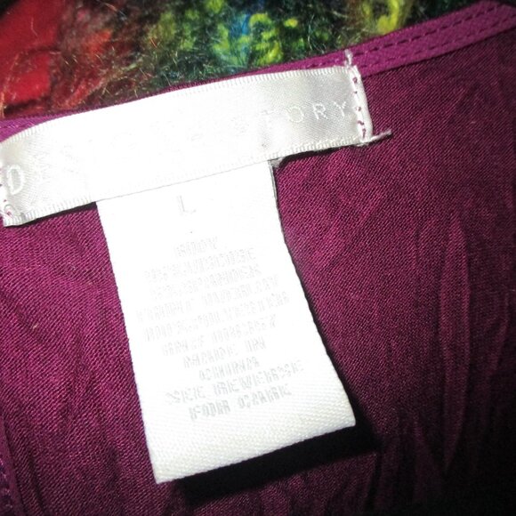 Design history Magenta Tiered Tank Top Sleeveless tunic embellished m - Picture 2 of 2